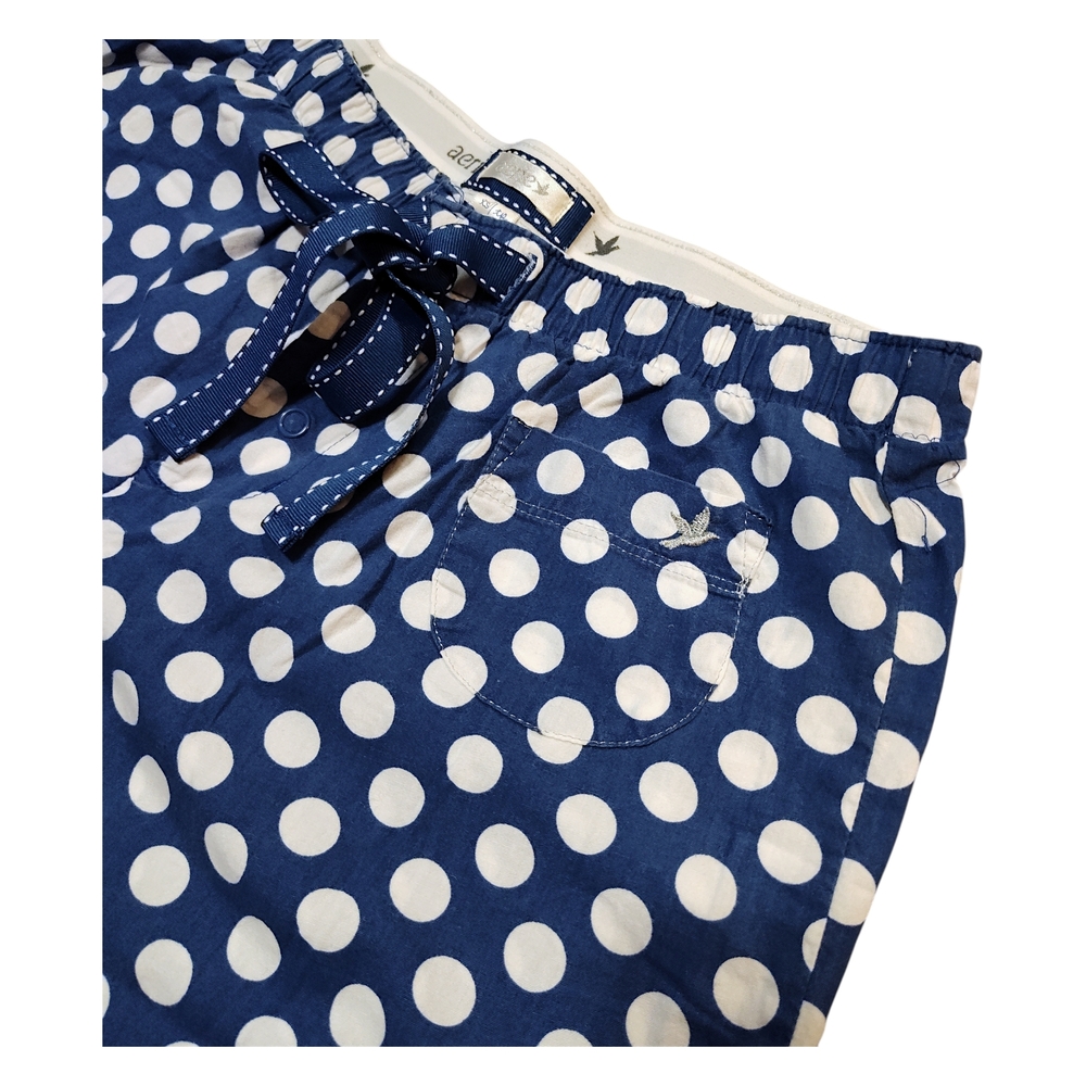 Aerie Navy Polka Dot Shorts - Picture 3 of 7